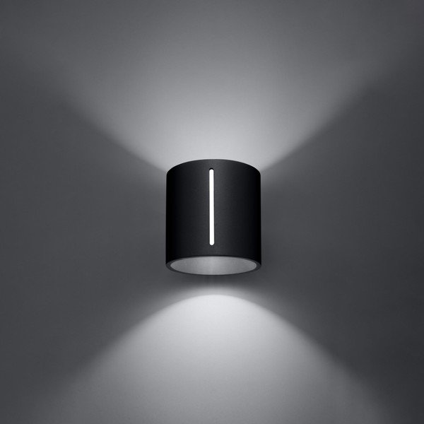 Crna zidna lampa Vulco – Sollux-image-3