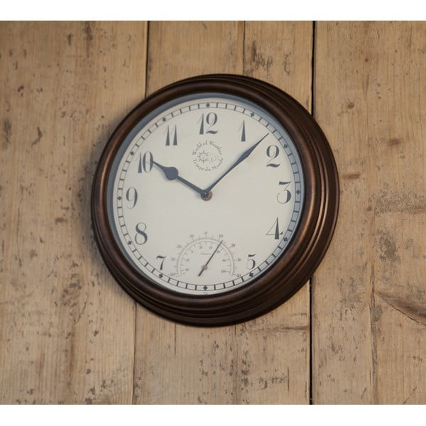 Vanjski zidni sat sa termometrom Esschert Design Time-image-1