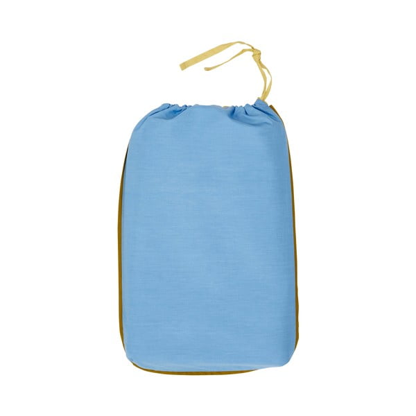 Plavo-žuta pamučna posteljina Hübsch Line, 140 x 200 cm-image-2