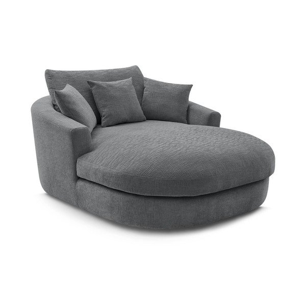 Siva fotelja od šenila Belem – Bobochic Paris