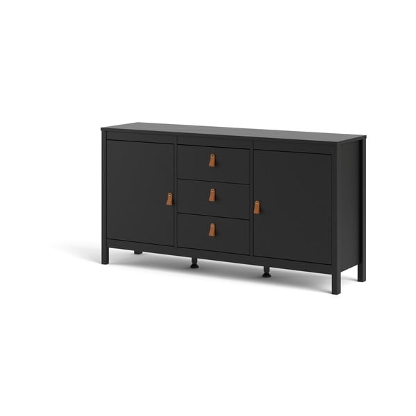 Crna niska komoda 152x80 cm Madrid – Tvilum-image-4