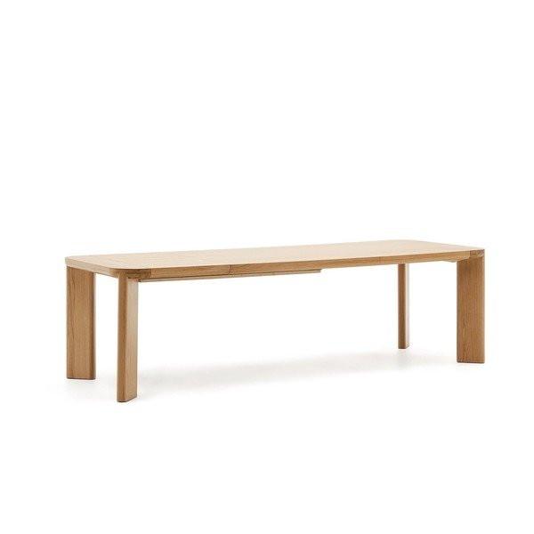 Proširiv blagovaonski stol s pločom stola u dekoru hrasta u prirodnoj boji 100x200 cm Jondal – Kave Home