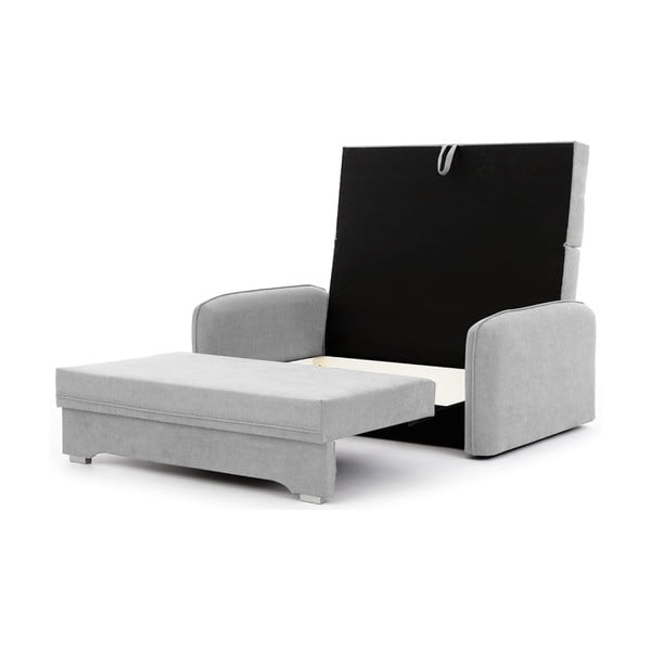 Svijetlo siva sklopiva/s prostorom za odlaganje sofa od šenila 155 cm Laine – ELTAP-image-2