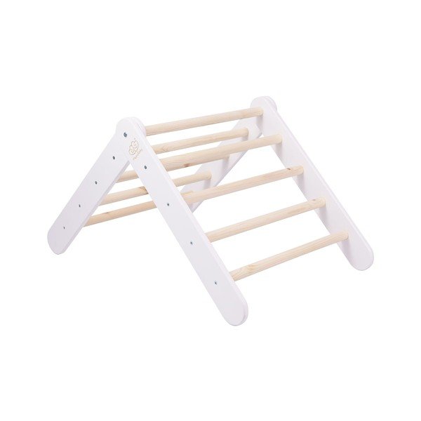 Bijeli pikler montessori trokut od masivnog bora 46x87x60 cm Montessori – Meowbaby-image-4