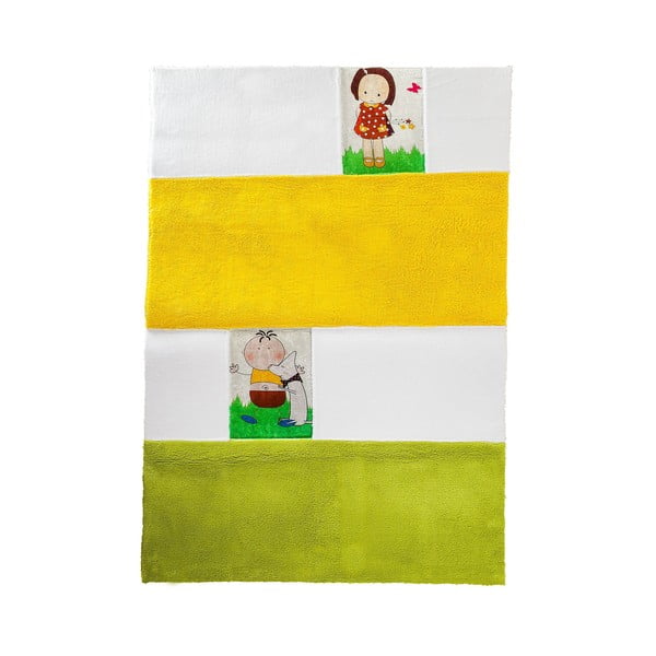 Dječji tepih Mavis Yellow and Green, 100x150 cm