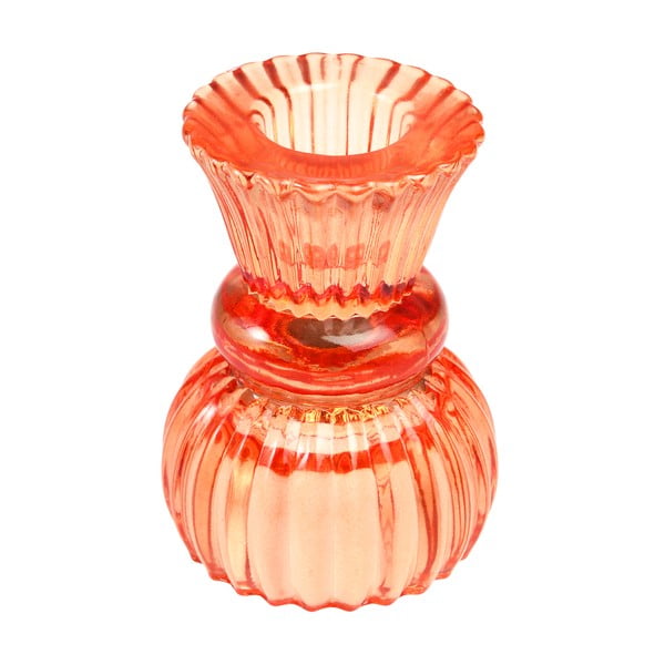 Niski narančasti stakleni svijećnjak - Rex London-image-1