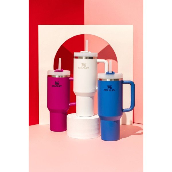 Bijela termosica od nehrđajućeg čelika sa slamkom 1,18 l Quencher H2.0 FlowState Tumbler Frost – Stanley-image-3