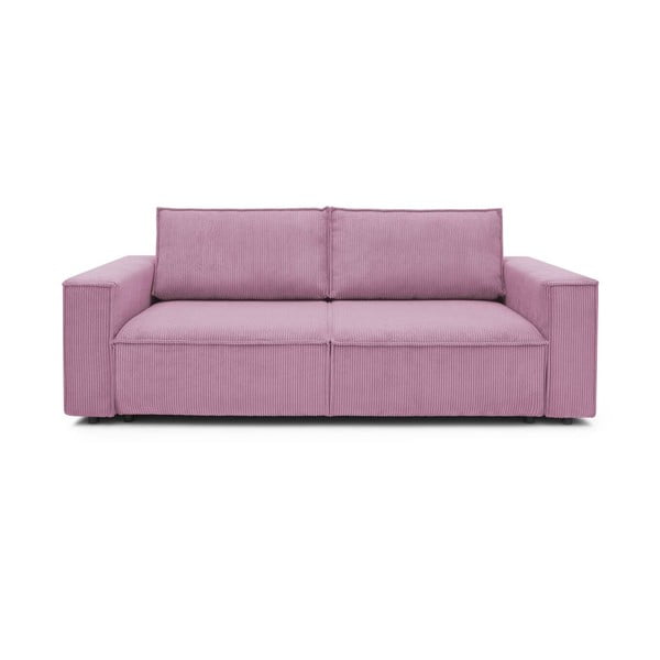 Ružičasta sklopiva sofa od samta 245 cm Nihad – Bobochic Paris