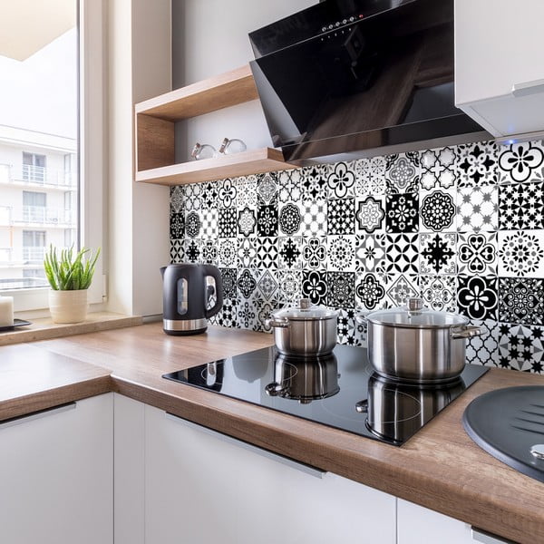 Set od 9 zidnih samoljepljivih naljepnica Ambiance Cement Tiles Alexia, 10 x 10 cm-image-1