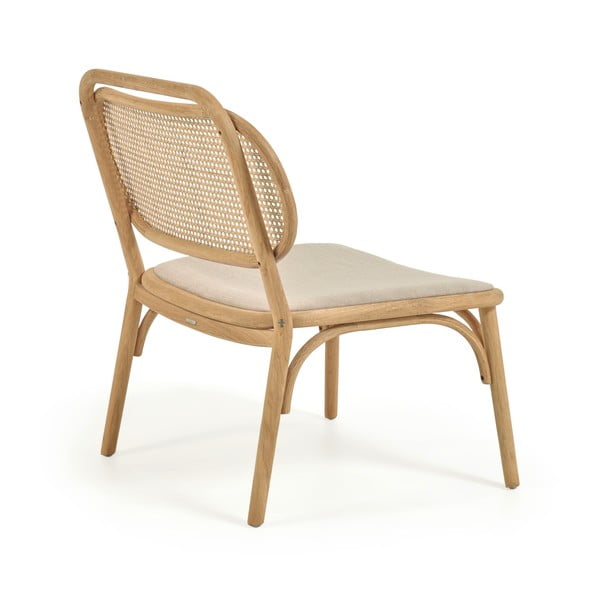 Bež/u prirodnoj boji pletena fotelja od trstike Doriane – Kave Home-image-3