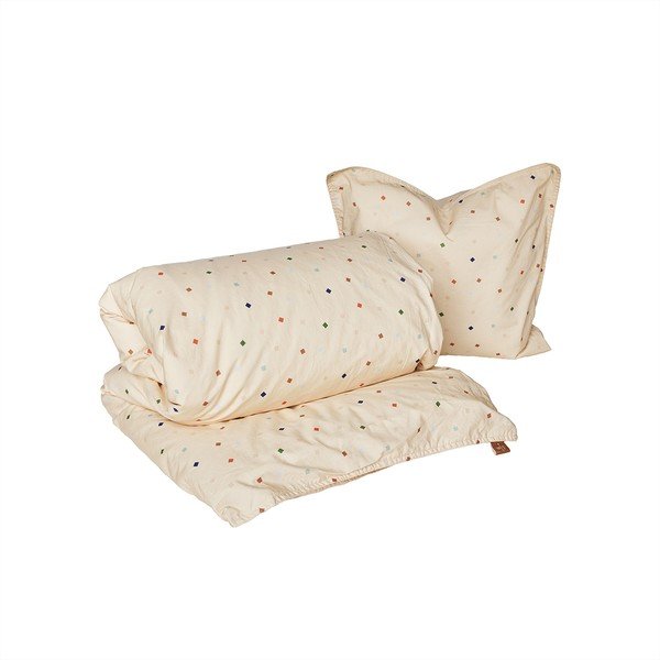 Krem pamučna dječja posteljina za dječji krevetić 70x100 cm Konfetti – OYOY Mini