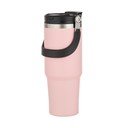 Svijetlo ružičasta boca za vodu za put od nehrđajućeg čelika 1 l Eco – Ladelle