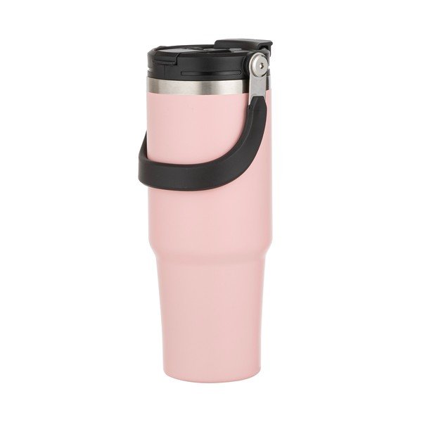 Svijetlo ružičasta boca za vodu za put od nehrđajućeg čelika 1 l Eco – Ladelle