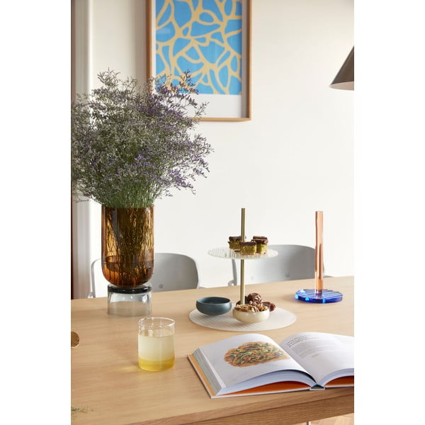 Narančasta staklena vaza Hübsch Amber, visina 32 cm-image-1