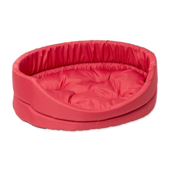 Crveni plišani krevet za pse 34x42 cm Dog Fantasy DeLuxe – Plaček Pet Products