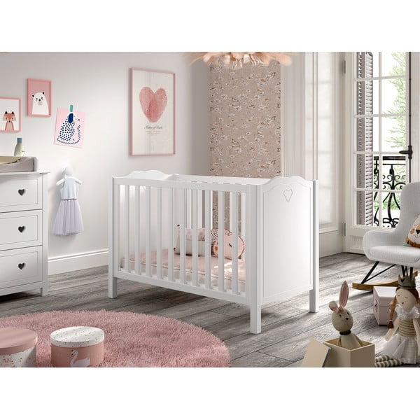 Bijeli dječji krevet od masivnog bora 60x120 cm Amori – Vipack-image-1