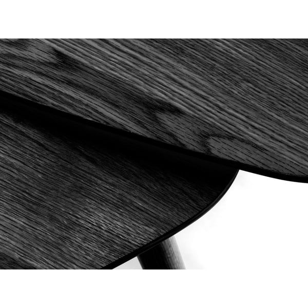 Crni stolići za kavu u setu 2 kom 70x100 cm Adda – Unique Furniture-image-4