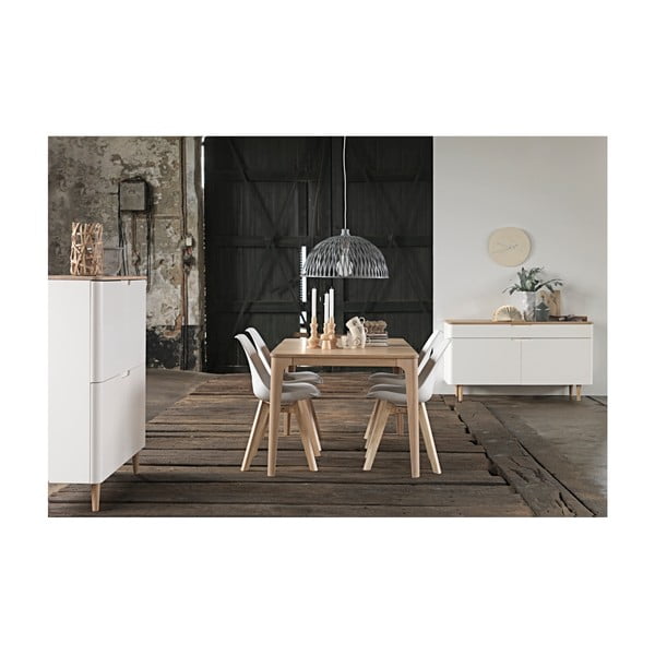 Niska komoda od bijelog hrasta Unique Furniture Amalfi-image-1