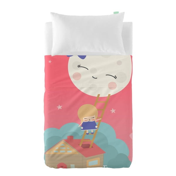 Set plahti i jastučnice od čistog pamuka Happynois Moon Dream, 120 x 180 cm