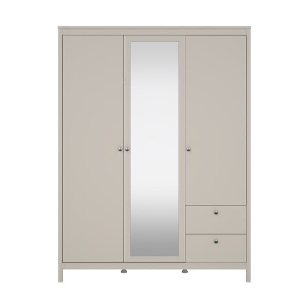 Sivo-bež ormar s ogledalom 150x199x58 cm Madrid – Tvilum-image-2