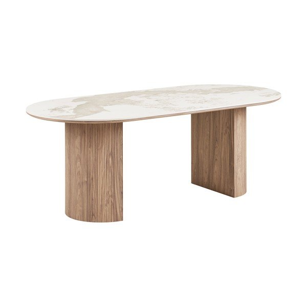Blagovaonski stol s pločom stola u mramornom dekoru 100x210 cm Athens – House Nordic-image-2
