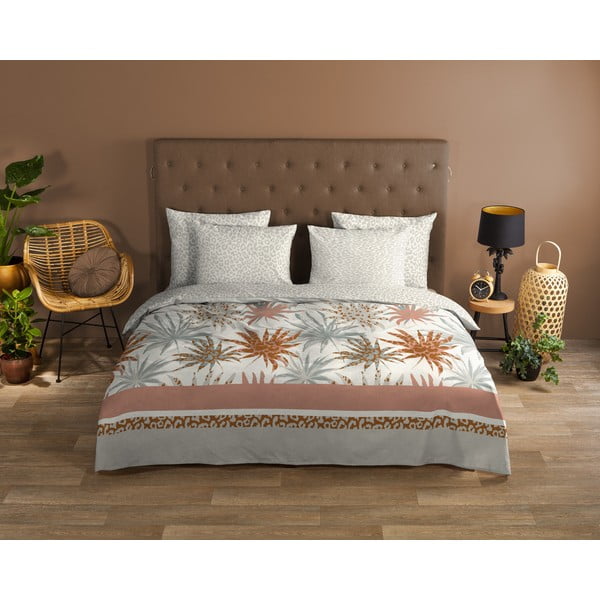 Bijelo-svijetlo siva pamučna posteljina za krevet za jednu osobu 140x200 cm - Good Morning-image-1