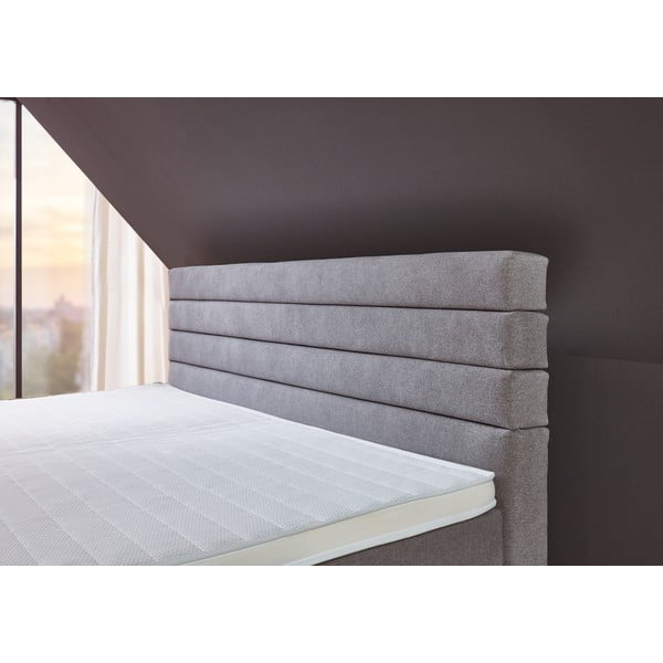 Sivi boxspring krevet 180x200 cm Kokomo – Rojaplast-image-3