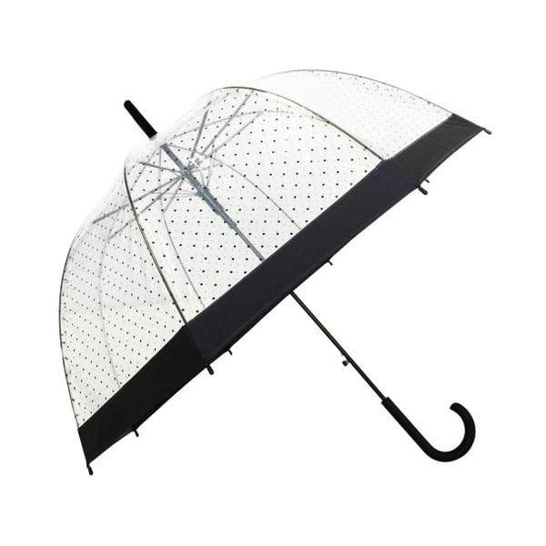 Prozirni štap kišobran otporan na vjetar Ambiance Birdcage Dots, ⌀ 81 cm