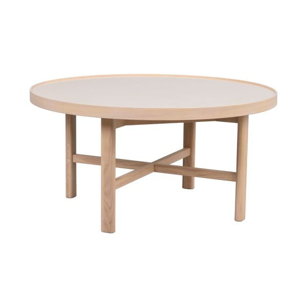 Okrugao stolić za kavu s keramičkom daskom u prirodnoj boji 90x90 cm Marsden – Rowico-image-2