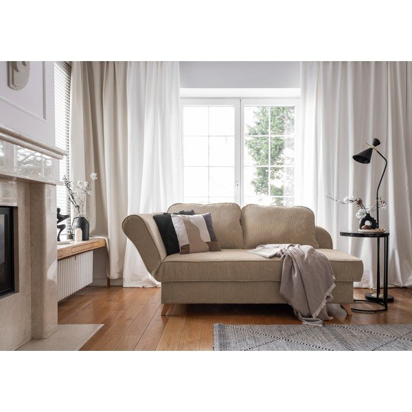 Smeđe-siva ležaljka od samta (s lijevim kutom) Chic Charlotte – Miuform-image-4