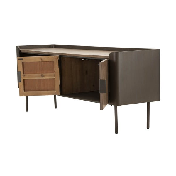 Smeđa TV komoda od masivne jele 150x58 cm Toronto – Mauro Ferretti-image-3