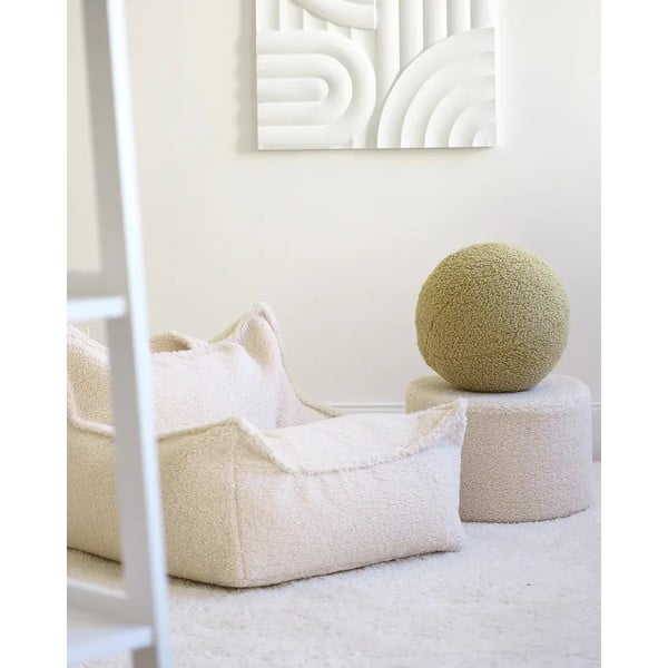 Zeleni dječji jastuk za sjedenje od bouclé tkanine Ball – Wigiwama-image-4