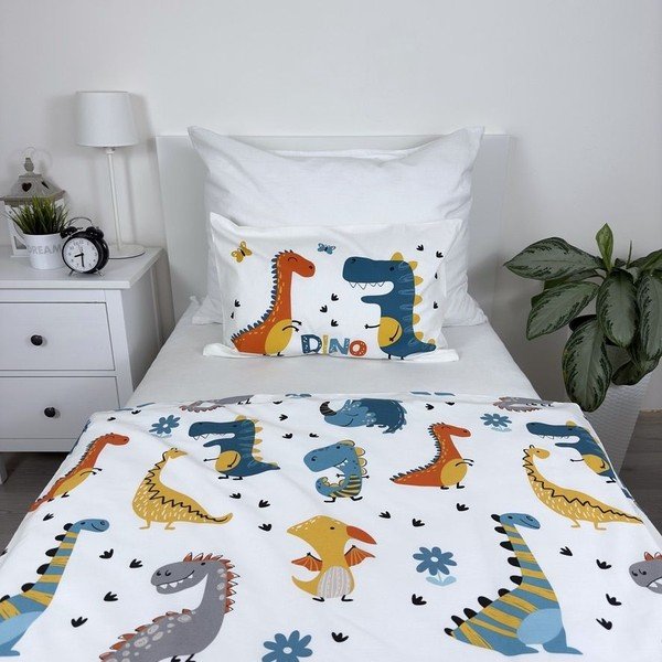 Pamučna dječja posteljina za dječji krevetić 100x135 cm Dino World – Jerry Fabrics-image-1