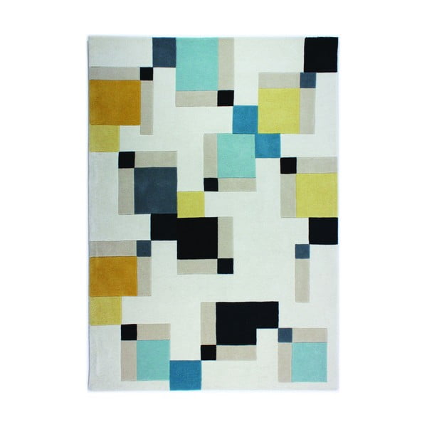 Plavi tepih Flair Rugs Illusion Abstract Blocks, 120 x 170 cm