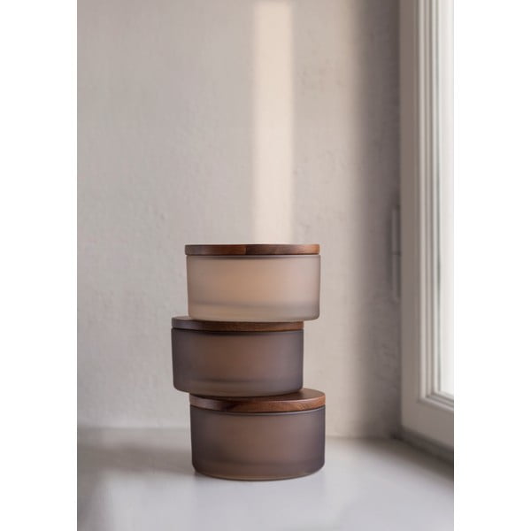 Smeđi stakleni kupaonski organizator za pamučne vatice Modest – Mette Ditmer Denmark-image-2