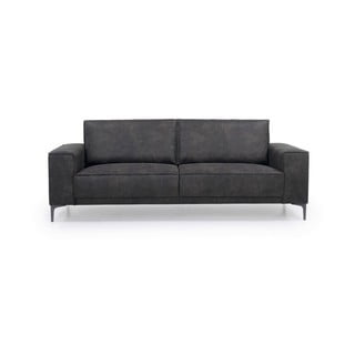 Antracit siva sofa od imitacije kože Scandic Copenhagen, 224 cm