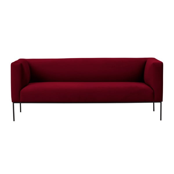 Crvena baršunasta sofa Windsor & Co Sofas Neptune, 195 cm