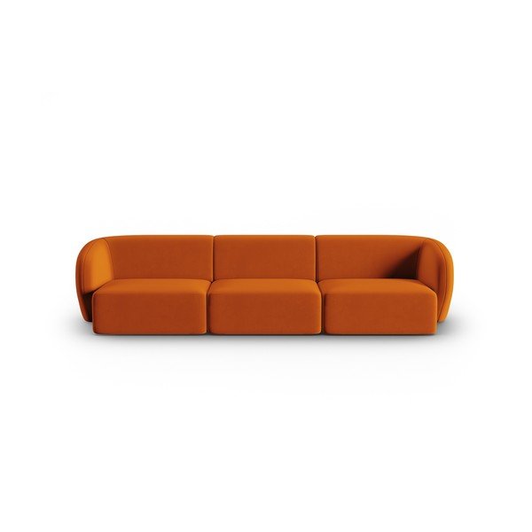 Baršunasti sofa boja terakote 266 cm Paolo – Milo Casa