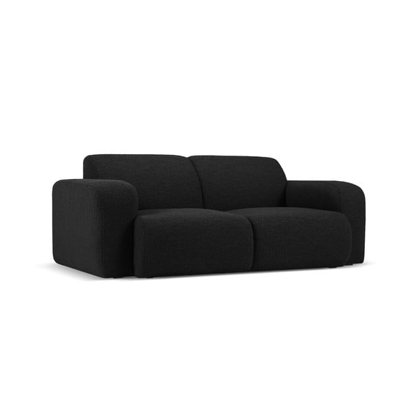 Crna sofa od bouclé tkanine 170 cm Molino – Micadoni Home-image-2