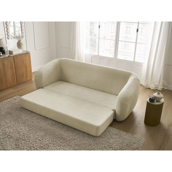 Smeđe-siva sklopiva sofa od šenila 228 cm Neyo – Bobochic Paris-image-1