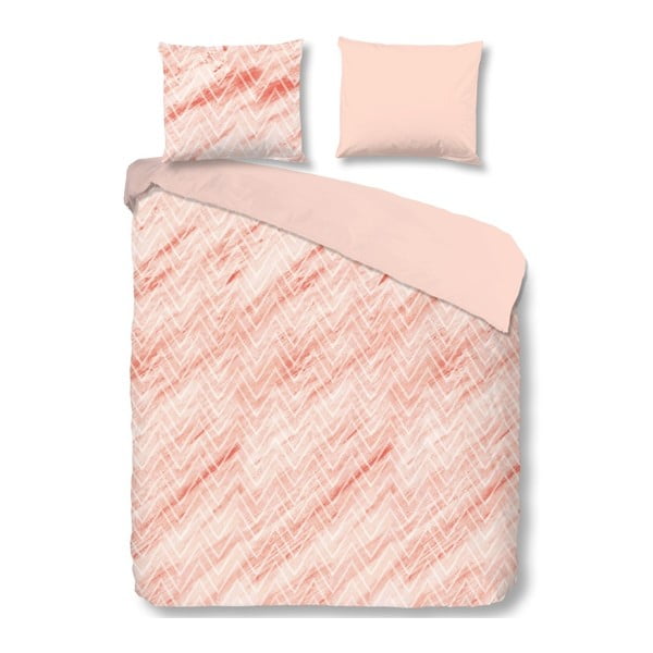 Ružičasta pamučna posteljina za bračni krevet Dobro jutro Sharon, 200 x 200 cm
