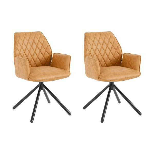 Žute podstavljene blagovaonske stolice u setu 2 kom Preston – Støraa-image-3