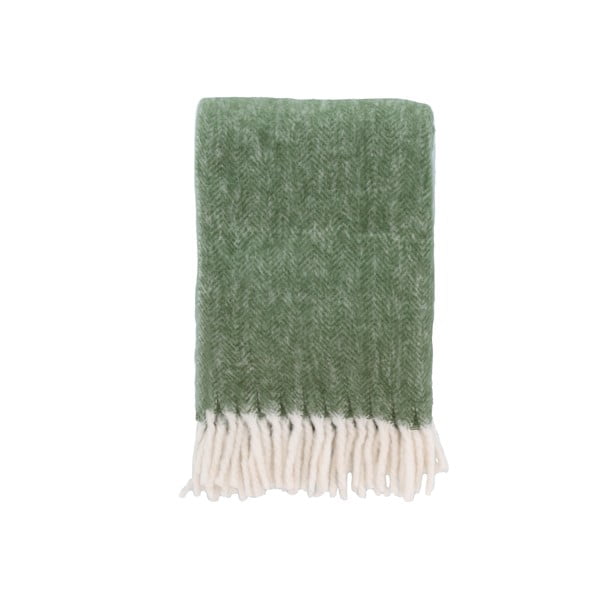 Zeleni prekrivač za krevet za jednu osobu 150x200 cm Brushed - Södahl