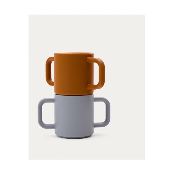 Plave/narančaste silikonske dječje šalice u setu 2 kom Lili – Kave Home-image-4