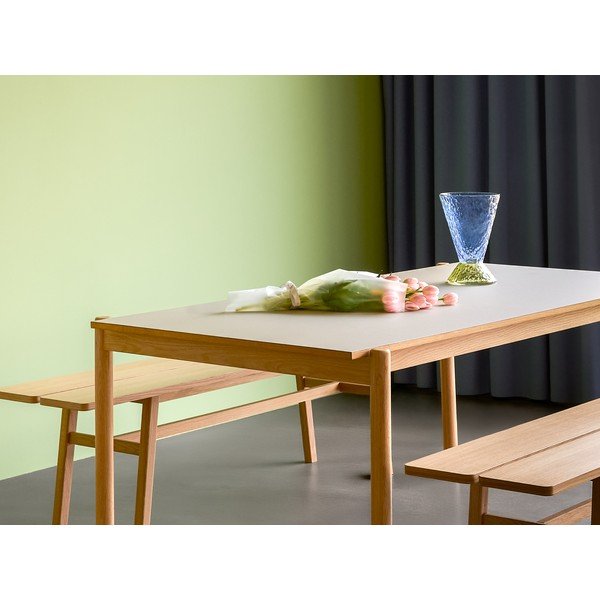 Blagovaonski stol od punog hrasta 107x190 cm Oblique – Hübsch-image-2