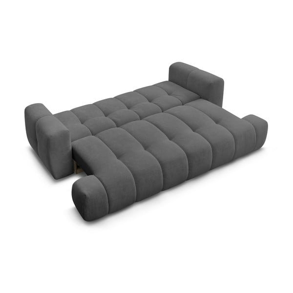 Tamno siva sklopiva/s prostorom za odlaganje sofa 251 cm Fuji – Bobochic Paris-image-4