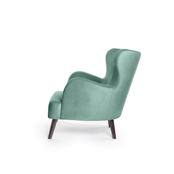 Mentol zelena baršunasti wing fotelja Noemye – Bonami Selection-image-3