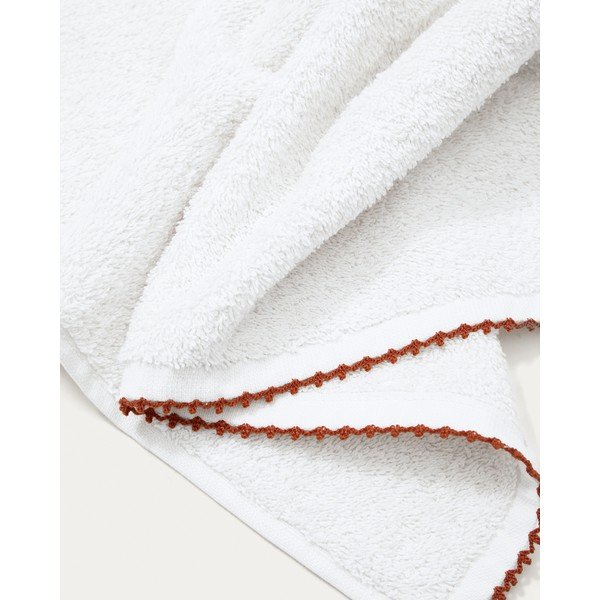 Bijeli pamučan ručnik od frotira 50x90 cm Sinami – Kave Home-image-1