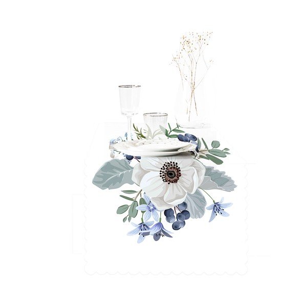 Nadstolnjak 40x130 cm Blue Rose – Minimalist Cushion Covers-image-2