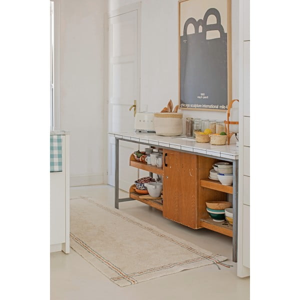 Krem periva/ručno rađena pamučna staza 80x230 cm Cuisine Natural – Lorena Canals-image-3